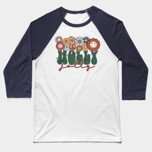 Holly Jolly Floral Baseball T-Shirt